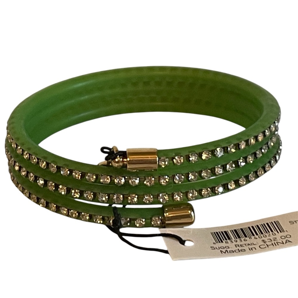 Marc by Marc Jacobs Toucan Green Crystal Bangle Bracelet - Picture 3 of 3